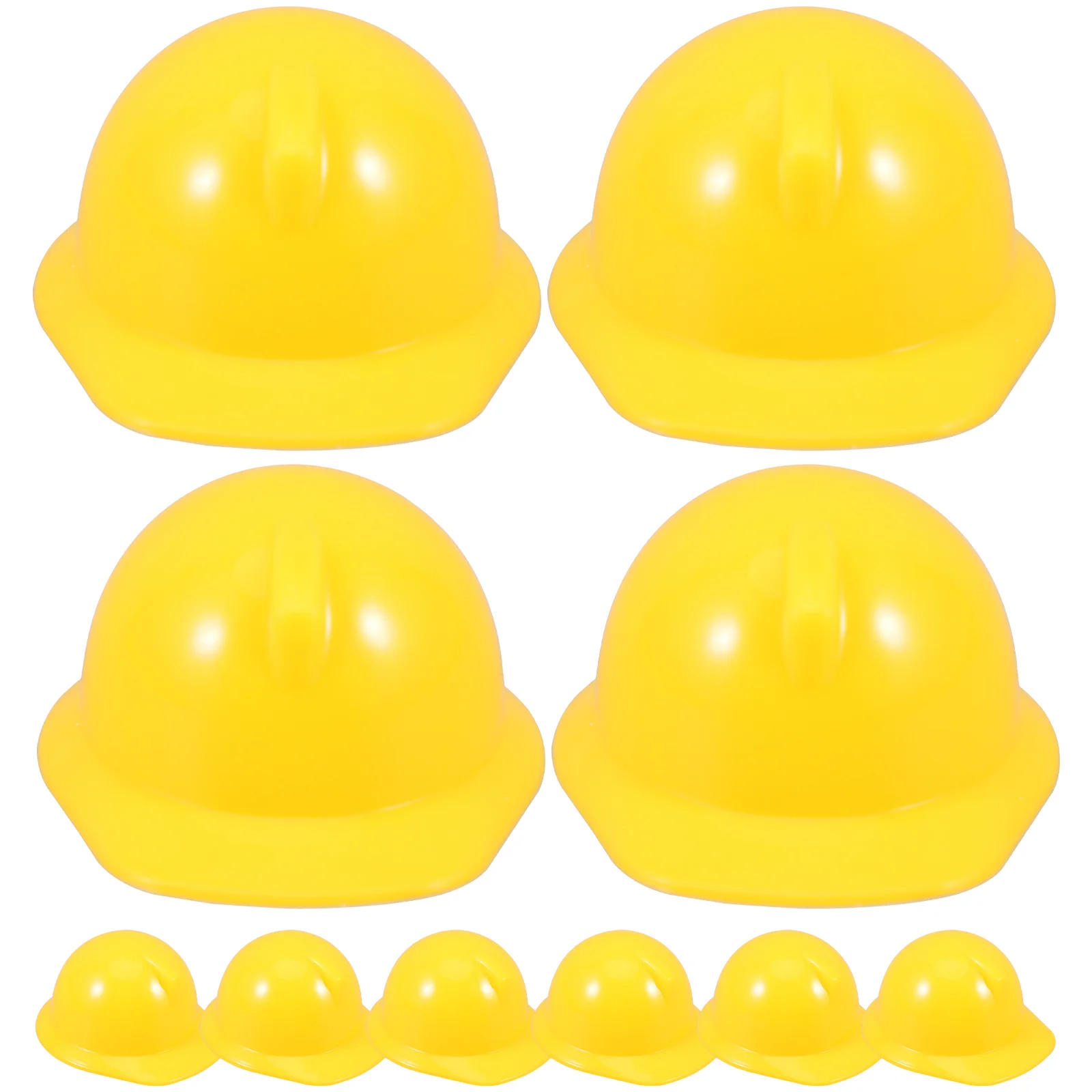 

10 Pcs Mini Construction Hat Bottle Topper Decor Accessories for Bird Plastic Safety Drinks