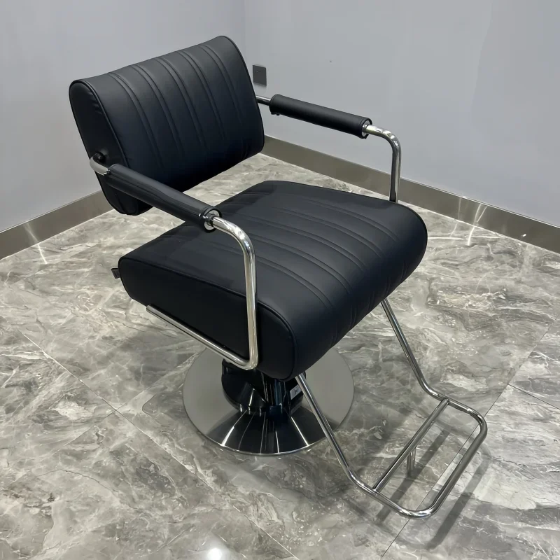 Simple Professional Hair Salon Barber Chair Swivel Lift Barber Chair Perm Hair Dyeing Silla De Barbería Salon Furniture