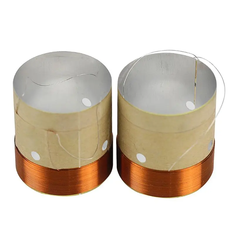 Bass Voice Coil 38.5MM Speaker Bass Woofer Voice Coil Pure Copper Wire Two-layer White Aluminum Speaker Repair Part 2PCS