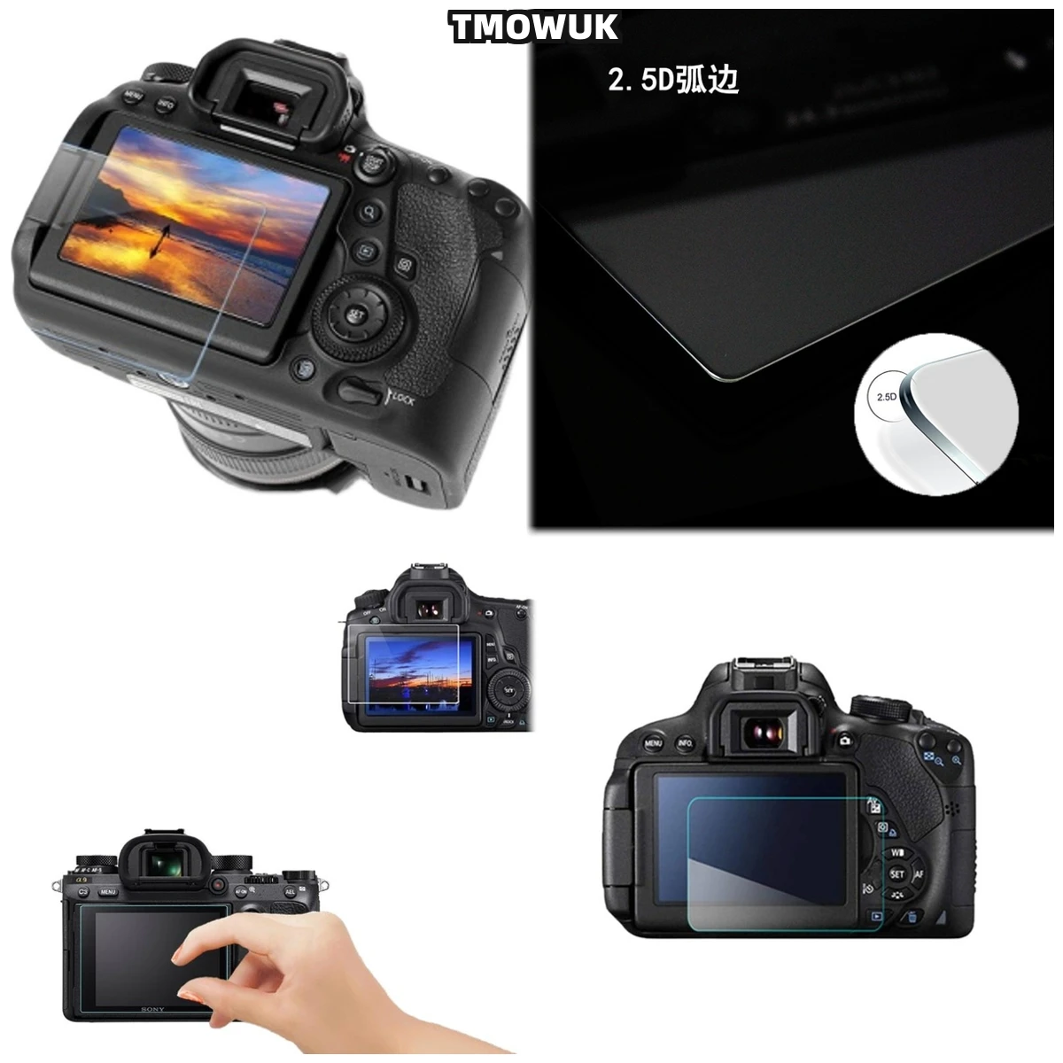 

For Canon 650D Screen Defender, 9H Hardness Anti-Scratch Clear Film