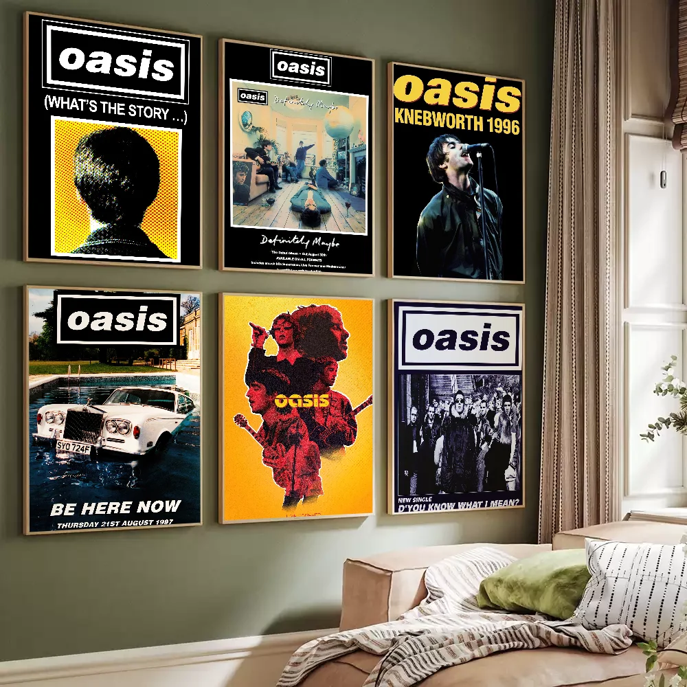 Band T-The R-Rain Cool O-Oasis Poster Prints Artwork festival Bedroom Club living room Home Deco