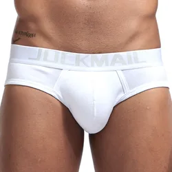 JOCKMAIL Cuecas de algodão para homens, roupa interior sexy, deslizamentos masculinos, Jockstrap, Calcinhas gays, biquíni