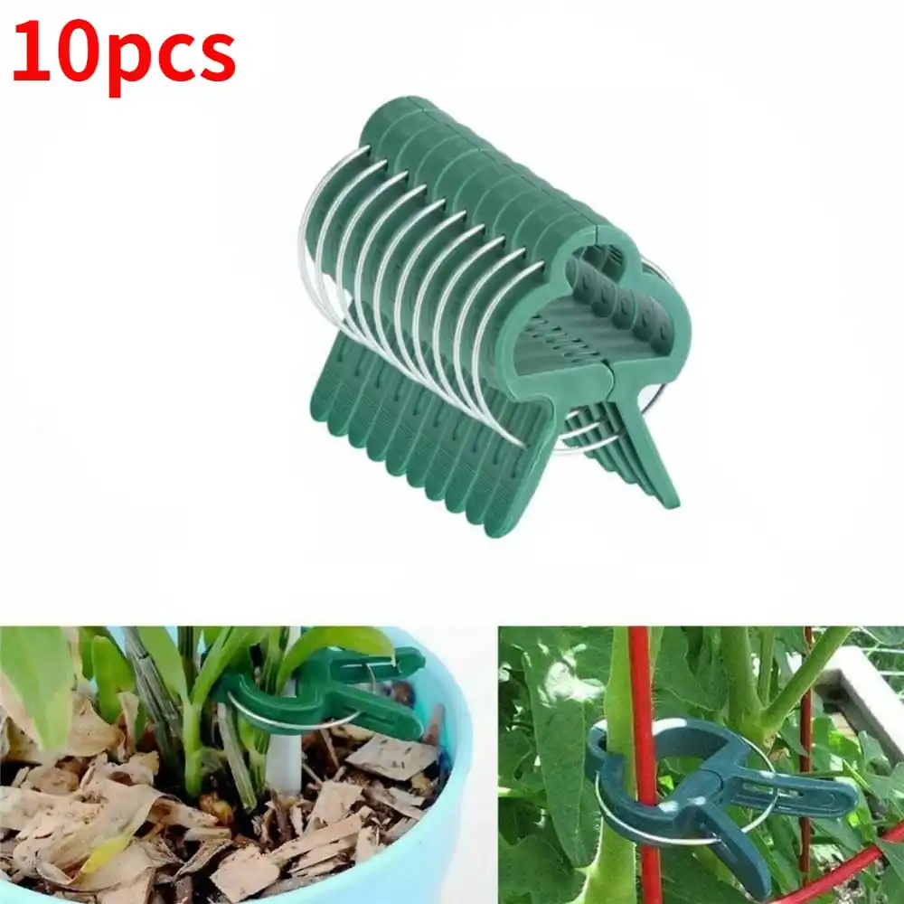 10 Reusable Plant Clips Eight Buckles Weatherproof and RustproofIdeal for Tomato Cucumber Pepper MelonPlant Stem Support Tool