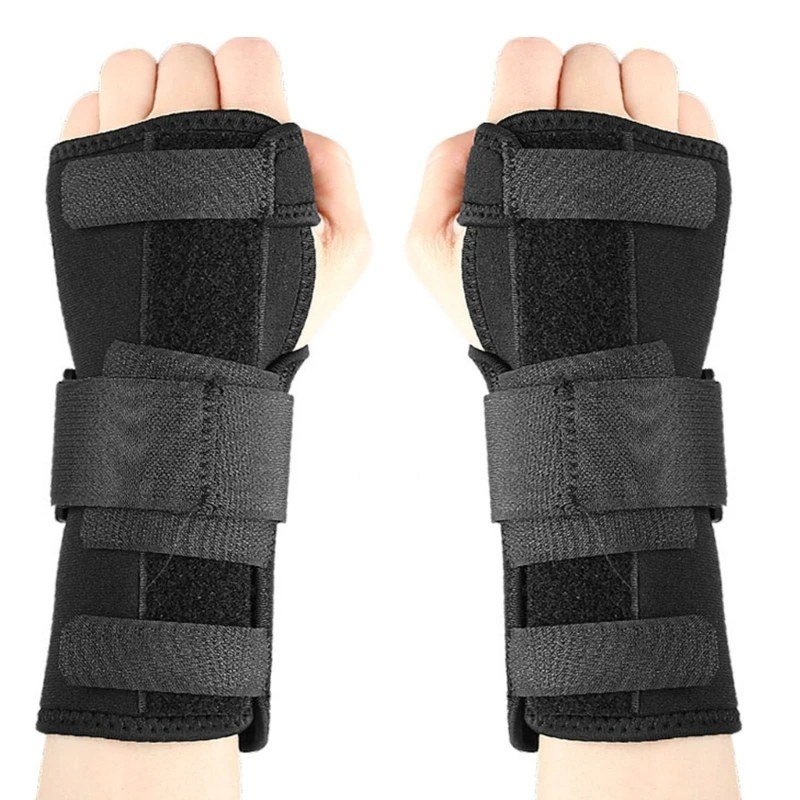 31KC Wrist Wrap Hand Wrist Brace Built in Metal Splint Fit onLeft and Right Hands