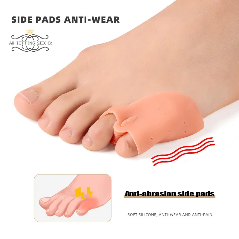 1Pair Adjustable Hammer Toes Separator Gel Silicone Foot Care Tools Thumb Bunion Corrector Hallux Valgus Protector