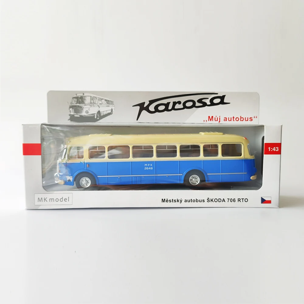 Die-casting 1/43 Scale Bus Skoda Car Bus Poland Bus Toy Collection Car Plastic Simulation Model Children\'s Toy Gift