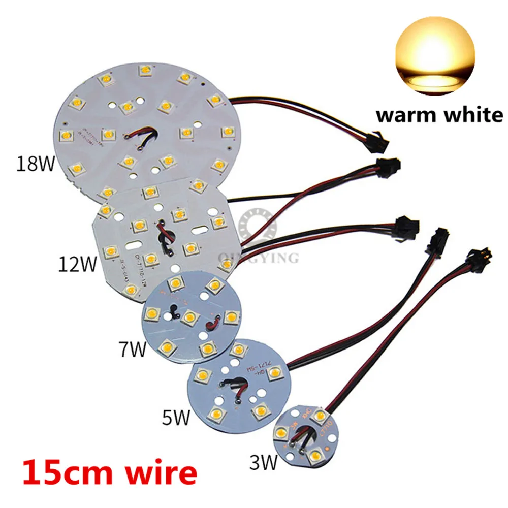 

1pcs High Brightness 3W5W7W12W18W LED PCB Borad, 90-100lm/LED SMD 7171 White/Warm White Excellent Quality