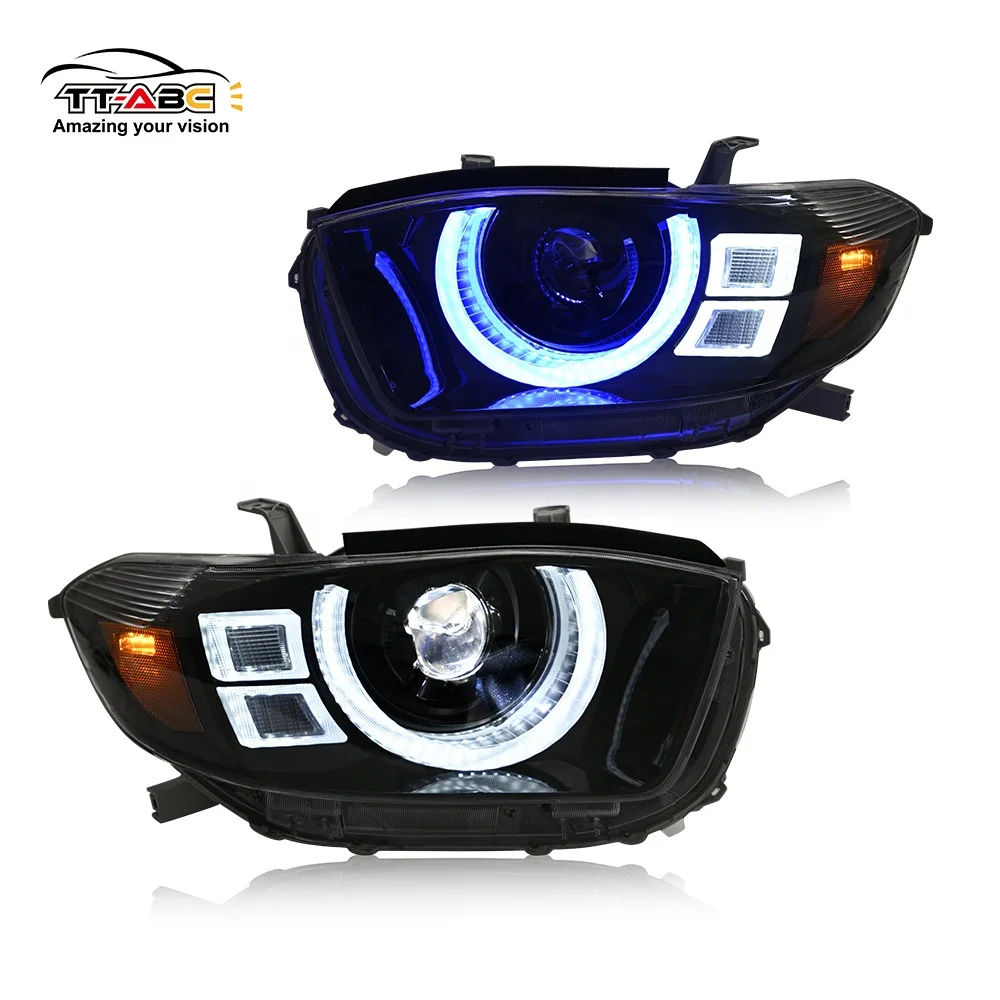 

TT-ABC Factory Customized Led Headlights for 2008-2010 Toyotas Highlanders LED Headlights DRL Sequential Turn Signal