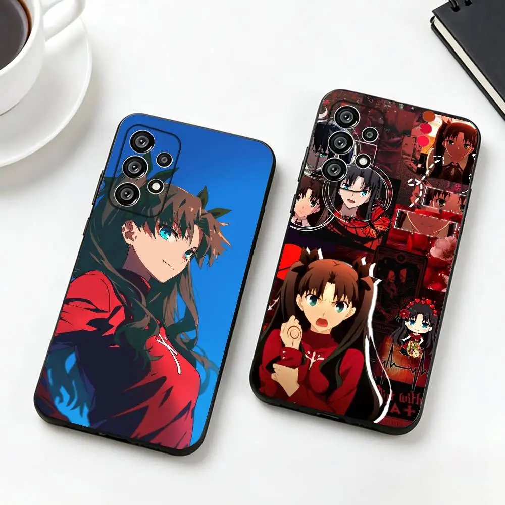 Fate Rin Tohsaka  Phone Case For Samsung S25,S24,S21,S22,S23,S30,Ultra,S20,Plus,Fe,Soft Silicone Black Cover