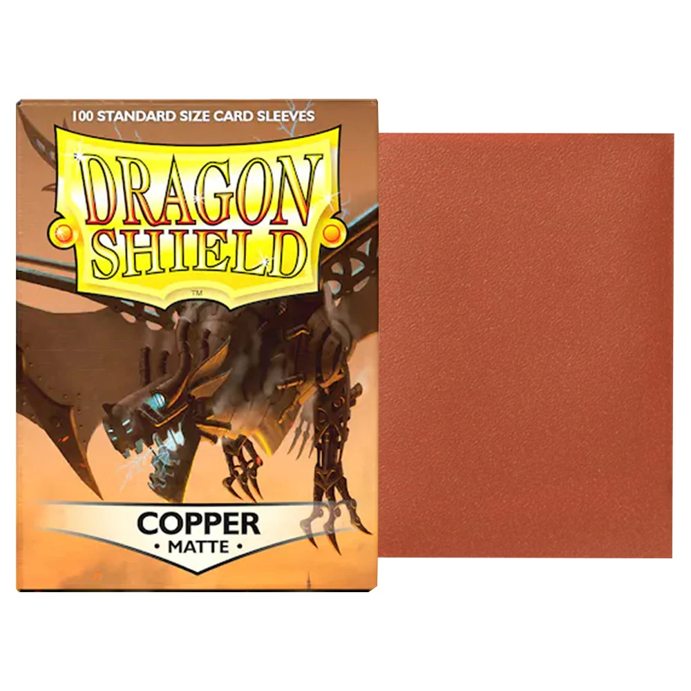 100 Standard Size Dragon Shield New Sleeves 66x91mm Copper color Matting Card Covers for MTG Board Game Cards Slevee