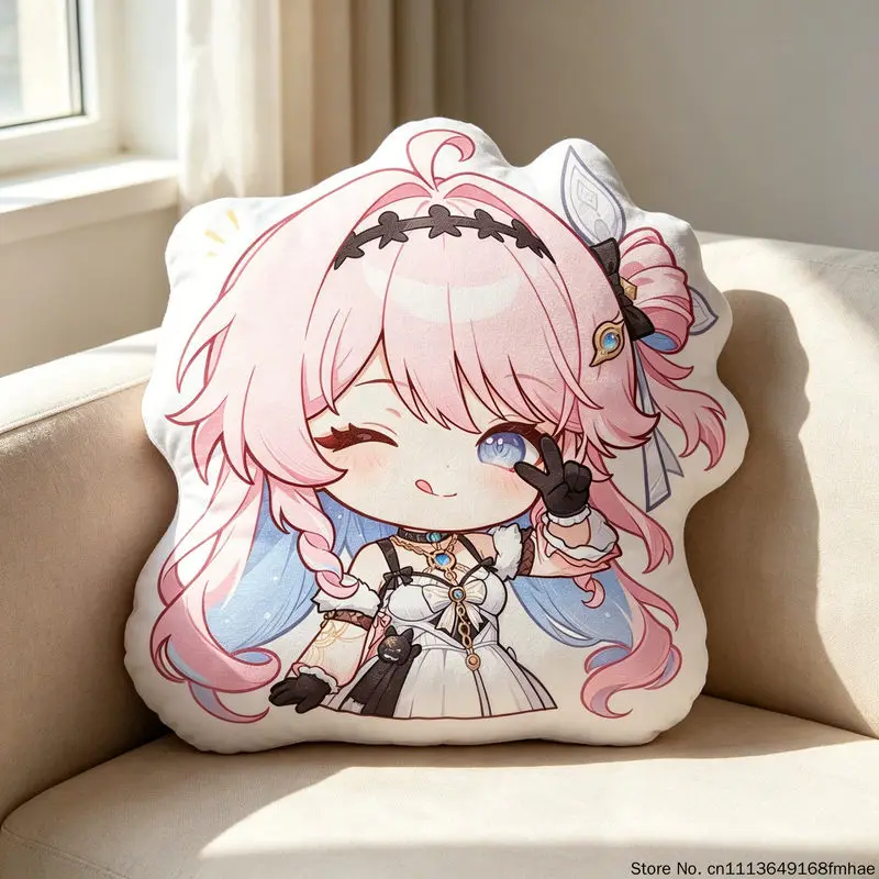 Wuthering Waves Dania Anime Character Plush Pillow Pink Cute Cartoon Irregular Shaped Throw Pillow Home Decor For Game Fans