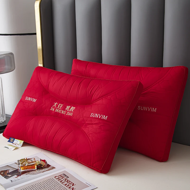 cuscino-matrimoniale-rosso-in-puro-cotone-ricamato-48x74-supporto-rettangolare-per-una-persona-in-fibra-di-poliestere