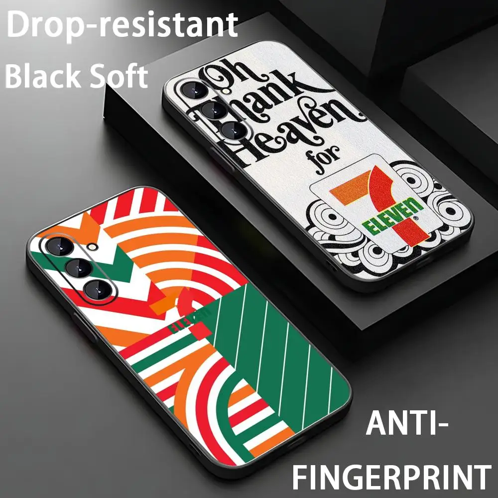 Convenience Store 7-ElevenES Phone Case For Samsung Galaxy S26 S25 S24 S23 S22 S21 Plus Ultra Fold A Soft Black