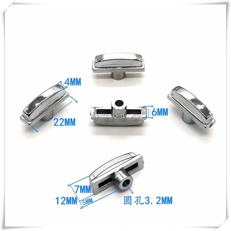 10PCS Rectangular Electroplated Button Cap 22*7mm Aperture 3.2MM Tact Switch Button Cap Plastic Electroplated Silver