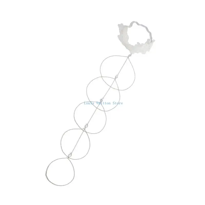 L5yb tendência corrente renda coxa decoração artesanal contas corrente borlas perna para festivais música e eventos