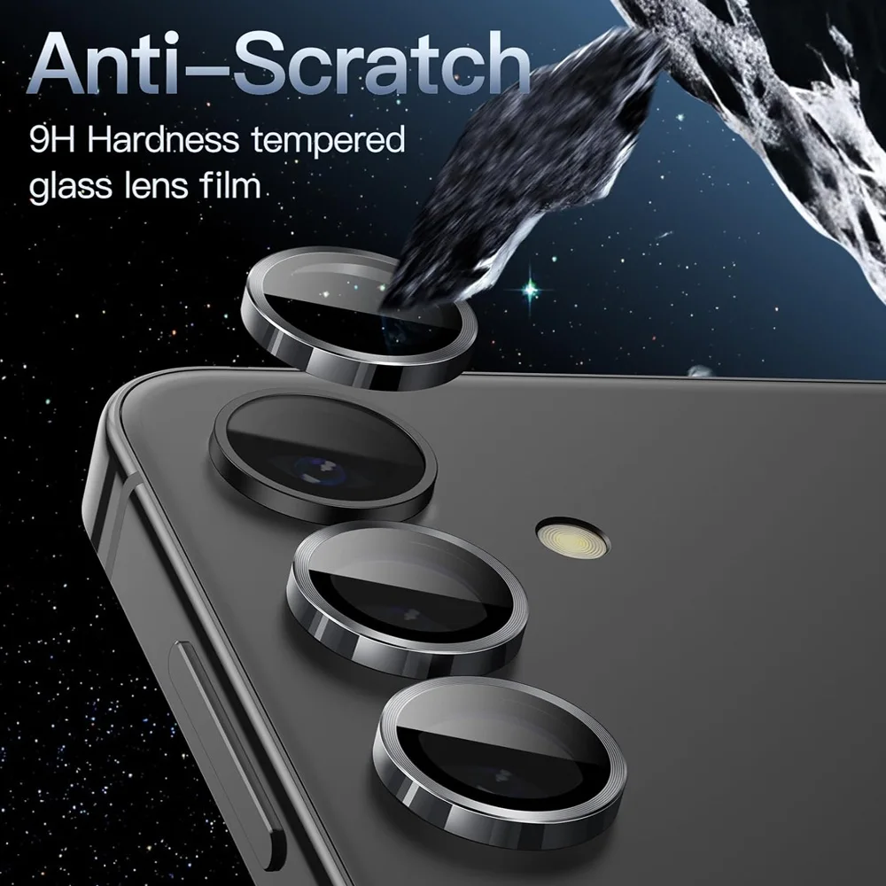 Sumsung A55 A35 A25 A15 Case Matel Ring +Tempered Glass Camera Protector For Samsung Galaxy A55 A35 A25 5G 2024 NEW Lens Glass