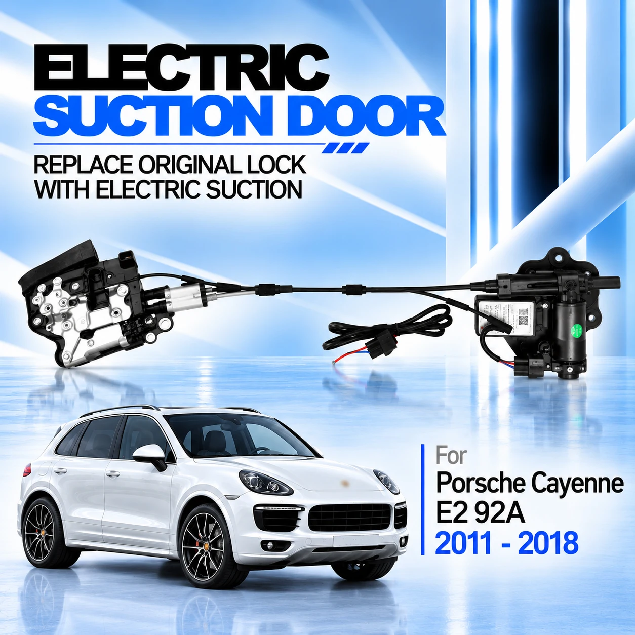 For Porsche Cayenne E2 92A 2011-2018 Car Specific Electric Soft Close Door Lock Replacement Kit Auto Suction Door Upgrade
