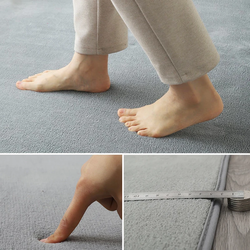 Modern Coral Velvet Carpet Large Area Soft Non-Slip Living Room Bedroom Carpet Children's Play Floor Mat For Home Decor