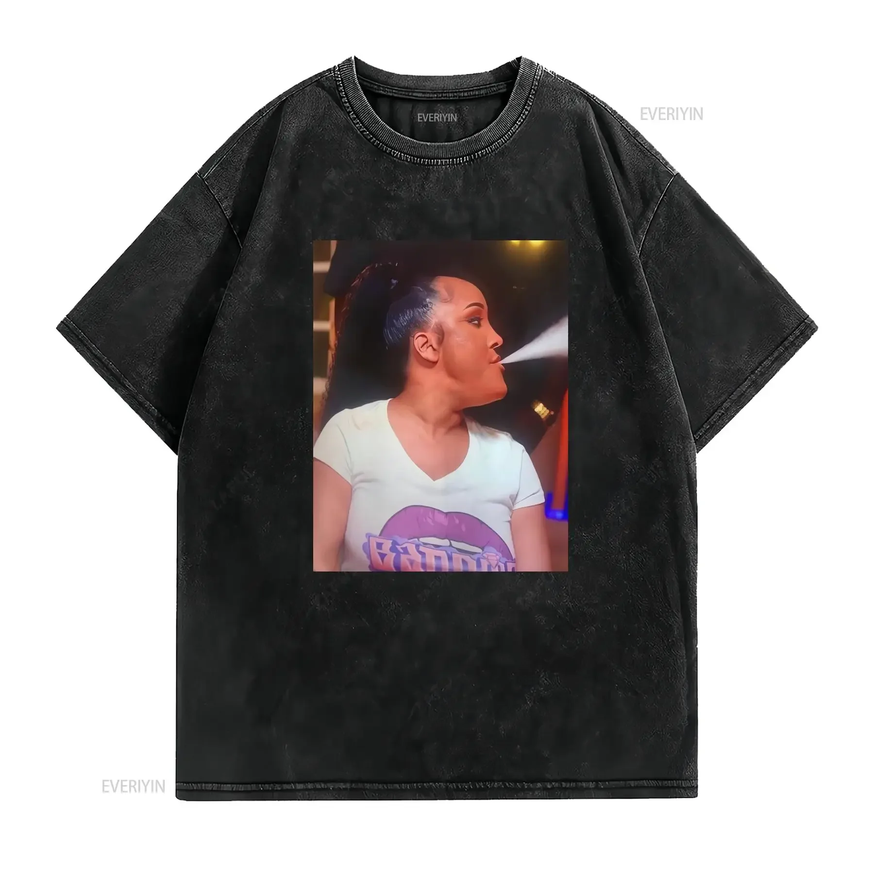 Natalie Nunn Smoke T Shirt Zeus Baddies on East S vintage Washed Soft Stretched Slightly graphic Breathable Comfortable