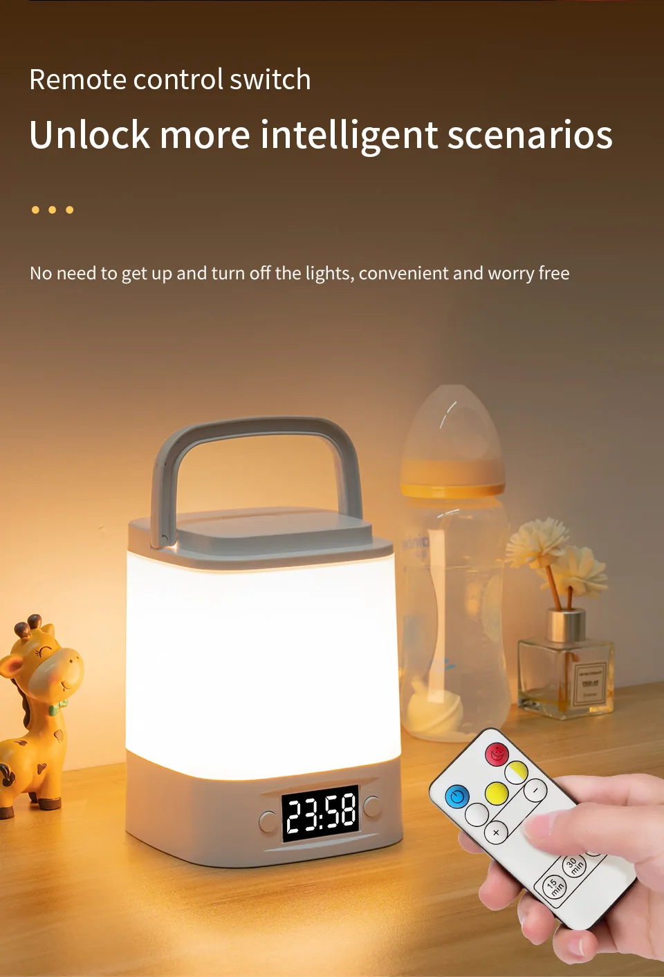LED Night Light Bedside Rechargeable Desk Lamp Bedroom Baby Feeding Eye Protection Sleep Children's Room LightS Table Lamp