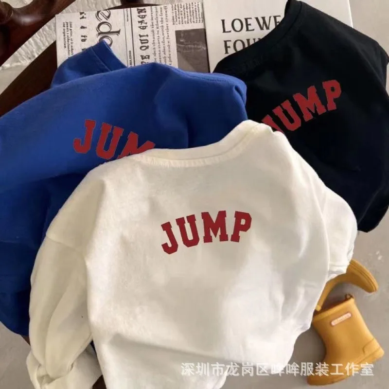 2026 Herbst 2-12 Jahre Kinder Jungen Langarm-T-Shirts Kinder Jungen Bedruckte Einfache T-Shirts Lockerer Rundhals-Kragen Kleinkind Baby Jungen Pullover – Detail 2