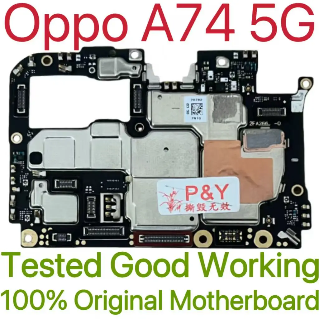 Global Version Original Unlocked Motherboard for Oppo A74 5G Tested Circuit Plate Main Logic Board for Oppo A74 5G