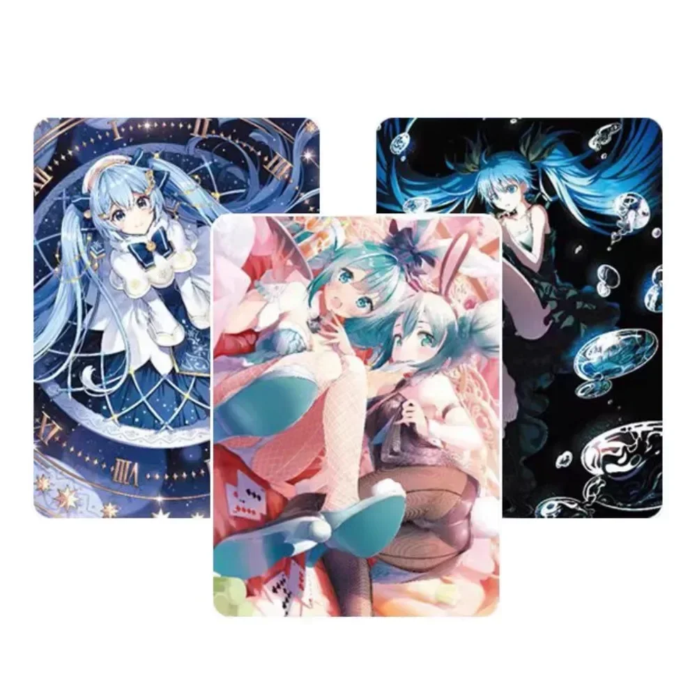 DIY Hatsune Miku Princess Homemade Series 3pcs Cat Eye Flash Card Anime Peripheral Game Collection Card Holiday Gift