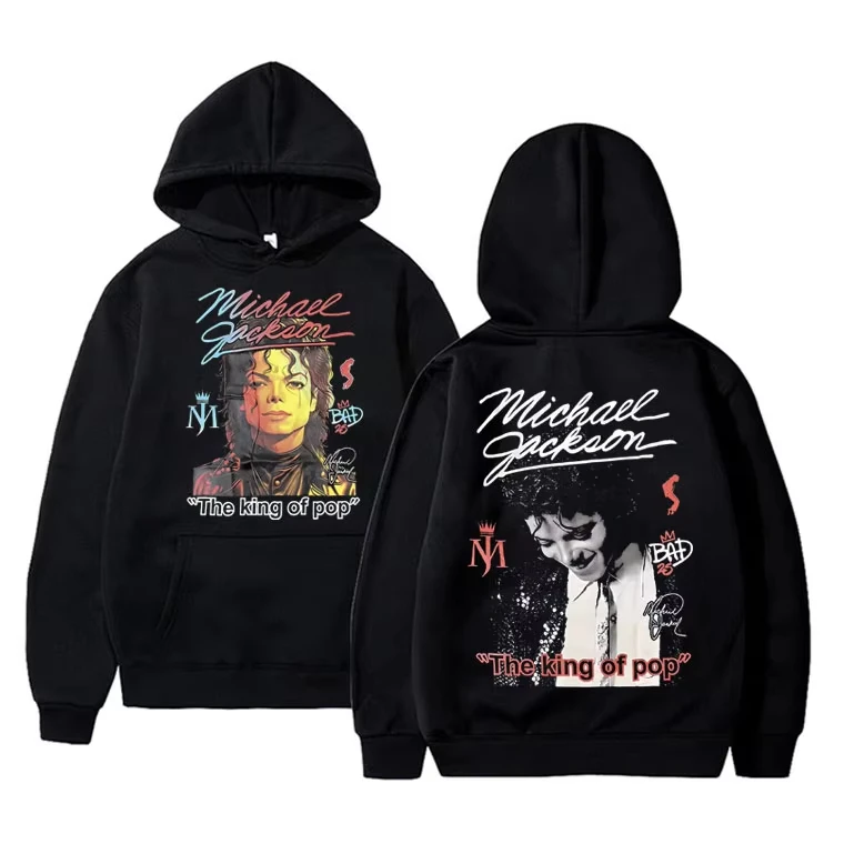 

2026 New Classic retro Michael Jackson graphic hoodie hip-hop, punk sweatshirt, Gothic style, Harajuku popular hoodie