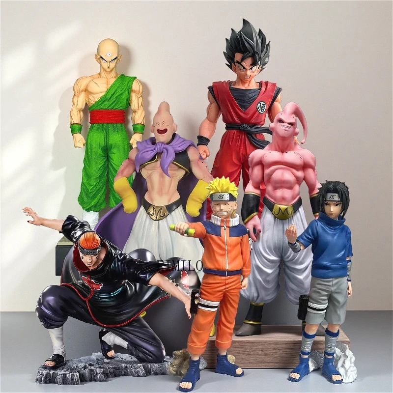 

Anime Uzumaki Naruto Action Figure Gk Shippuden Uchiha Sasuke Figures Pain Model PVC Dragon Ball Saiyan Majin Buu Collection Toy