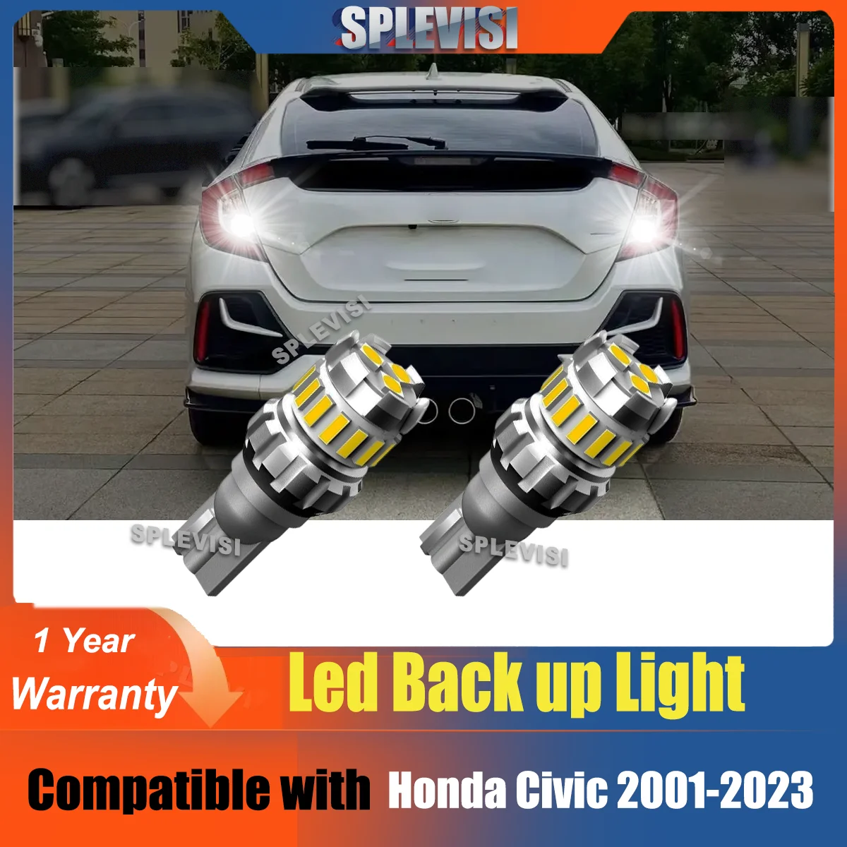 

2x Reverse Light Accessories Backup Lamp 6000K Xenon White 360°degree lighting Fit For Element Insight Ridgeline Jazz CR-Z Civic