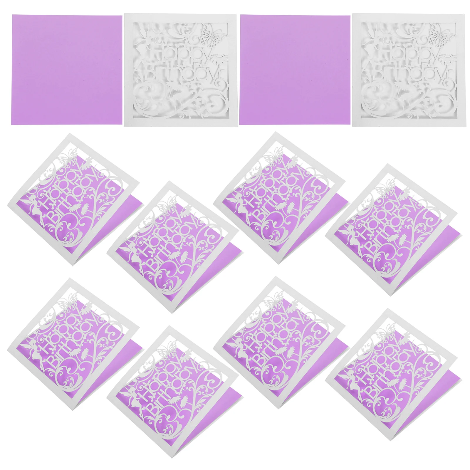 

10 Pcs Birthday Card for Friend Butterfly Party Supplies Celebration Cards Butterflies
