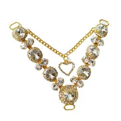 Free Shipping Wholesale 6pcs/lot Rhinestone Shoe Buckle Apparel Buckle Bridal Bikini Connector Headband Connector LSRC031