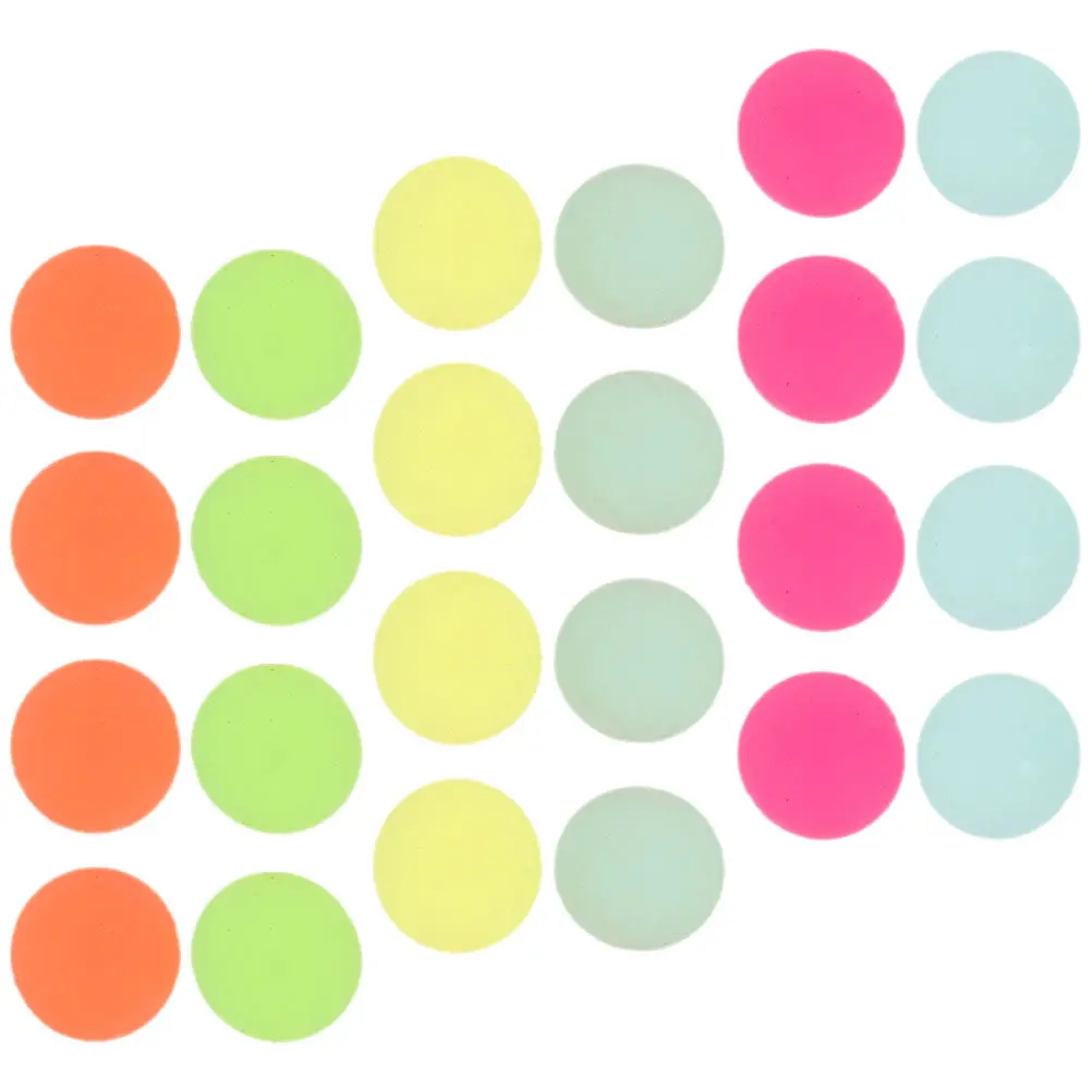

Bouncy Glow in the Dark Balls 24pcs Luminous Rubber Playthings for Kids Party Favors Decor Colored Bounce Toy