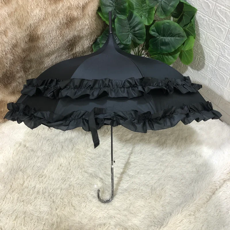 Lolita Cute Umbrella Holder Long Sunshades Shade Automatic Kawaii Umbrella Strong Uv Protection Sombrilla Umbrella Women