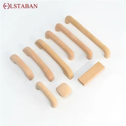 LSTABAN Kitchen Cabinet Wooden Handle Wardrobe Bookcase Solid Furniture Wood Door Drawer Knobs Cupboard Handles Hardware Knobs