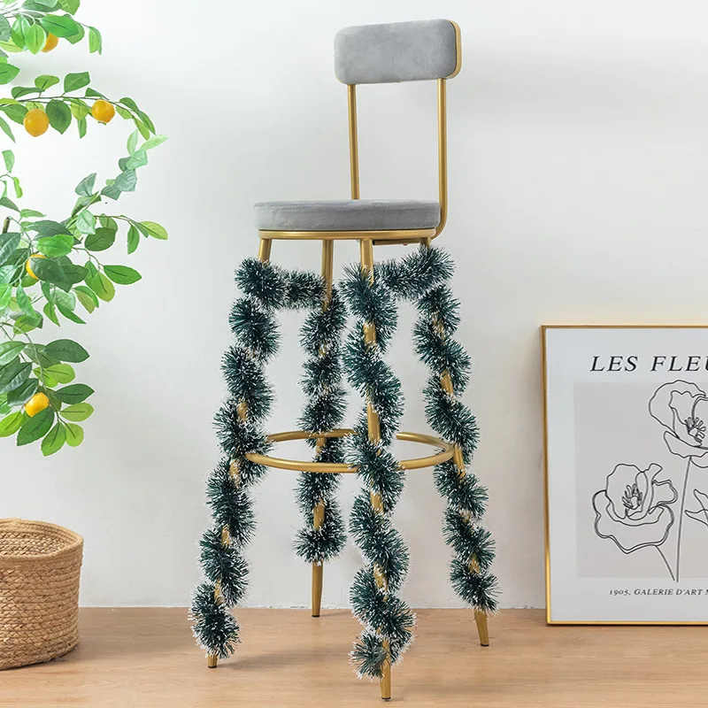 2M Wholesale Christmas Ribbon Garland Green Cane Tinsel Ribbons Xmas Tree Hanging Pendent Wreath Ornaments Home Party Supplies view 3