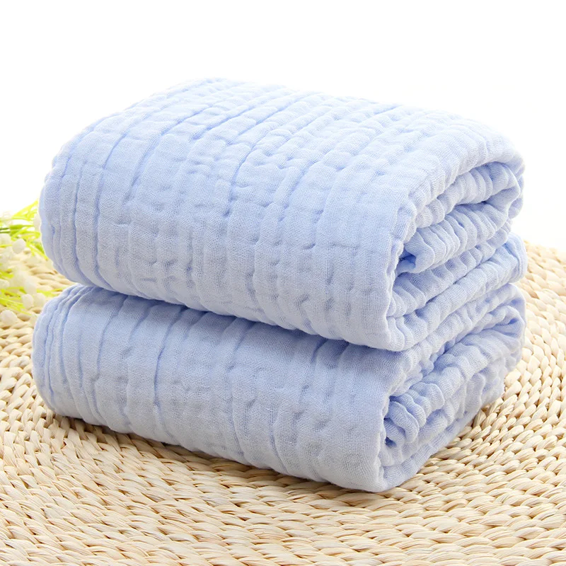 6 Layers Gauze bath towel Baby Receiving Blanket Pure cotton bubble muslin Infant Kids Swaddle Sleeping Baby Blanket Bedding