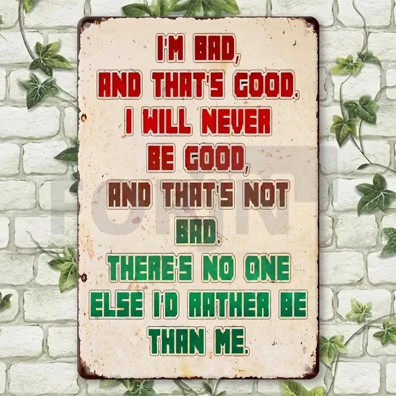 علامة معدنية كلاسيكية إنجليزية-عبارة مضحكة مضحكة وملهمة-ملصق فني عتيق لتزيين الحائط للمنزل والساحة والشرفة والمقهى والمزرعة