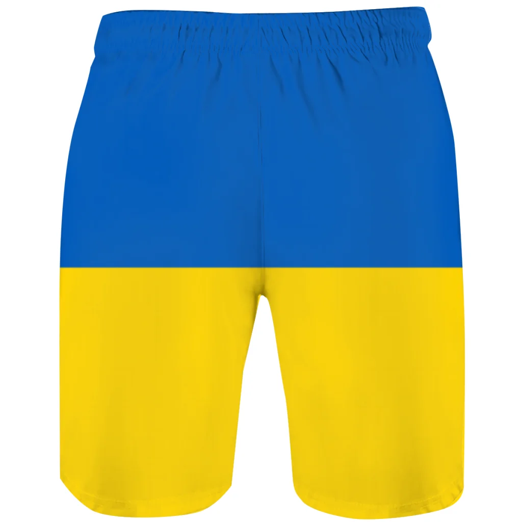 3D Honor Ukrain Emblem Graphic Beach Shorts Men Ukrainian Flag Short Pant Swimsuit Summer Hawaii Swim Trunks Cool Kid Ice Shorts