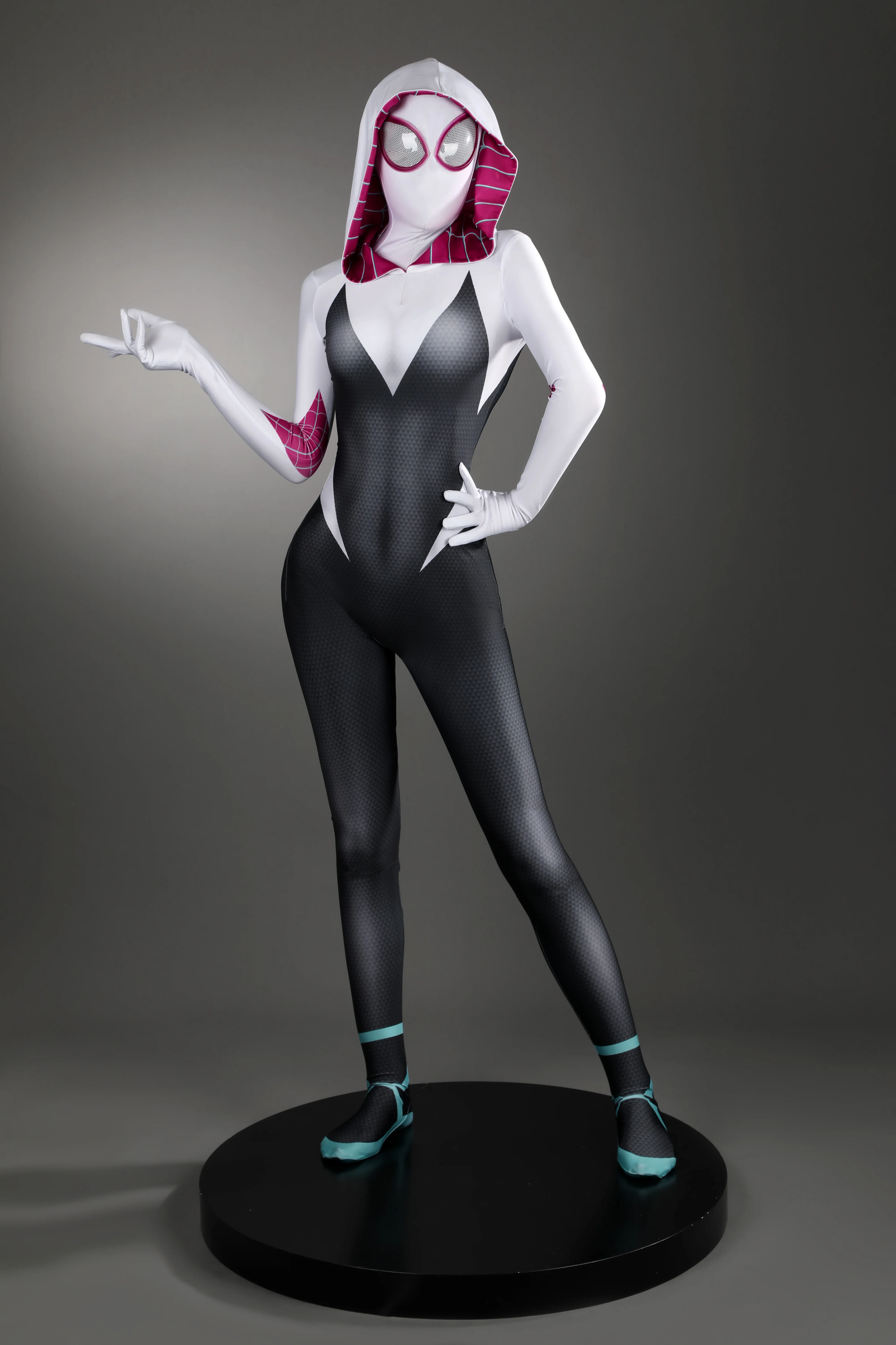 3D Print Adult Halloween Superhero Gwen Stacy Cosplay Costumes Women Spandex Jumpsuits Party Girls Zentai Bodysuit