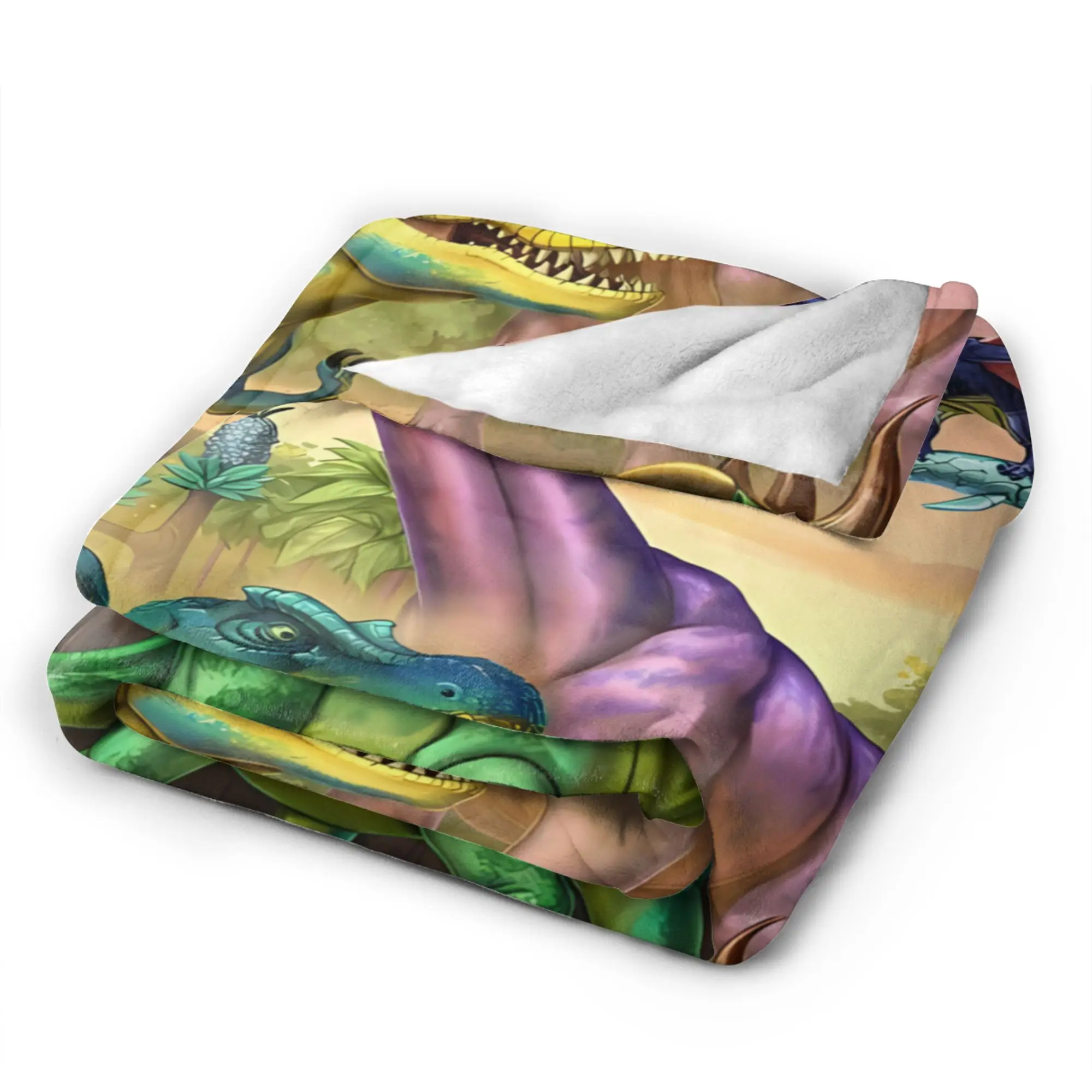 Jurassic Dino World Park Blanket Quality Super Warm  Throw Blanket Winter Girls Boys Outdoor Novelty Bedspread