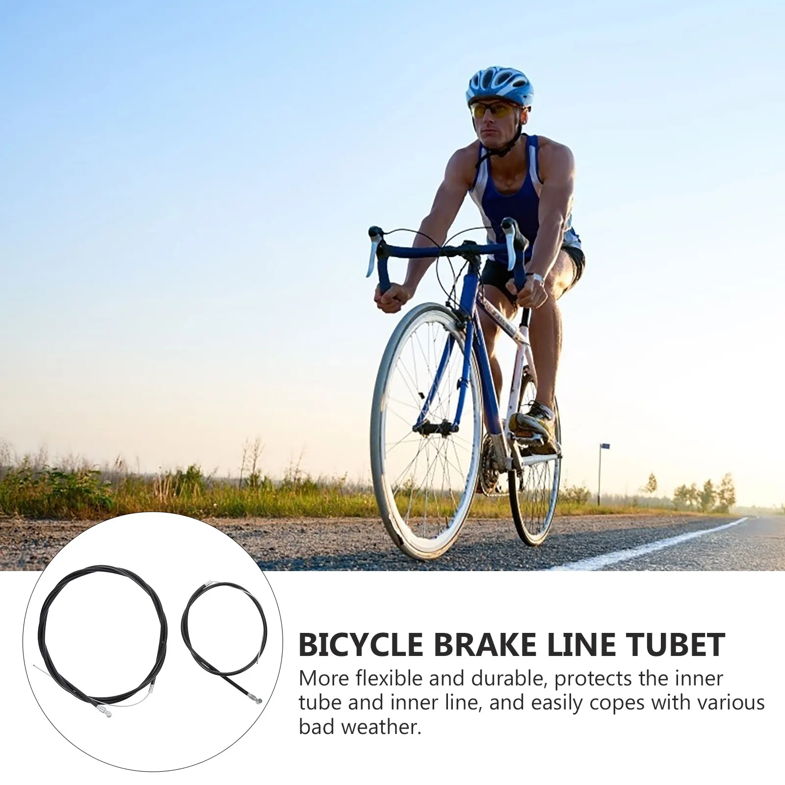

Bicycle Brake Cable 3 Sets Universal Wire Core Supplies Front Rear Accessories Lines Metal Plastic Kit for Mountain Road Bikes
