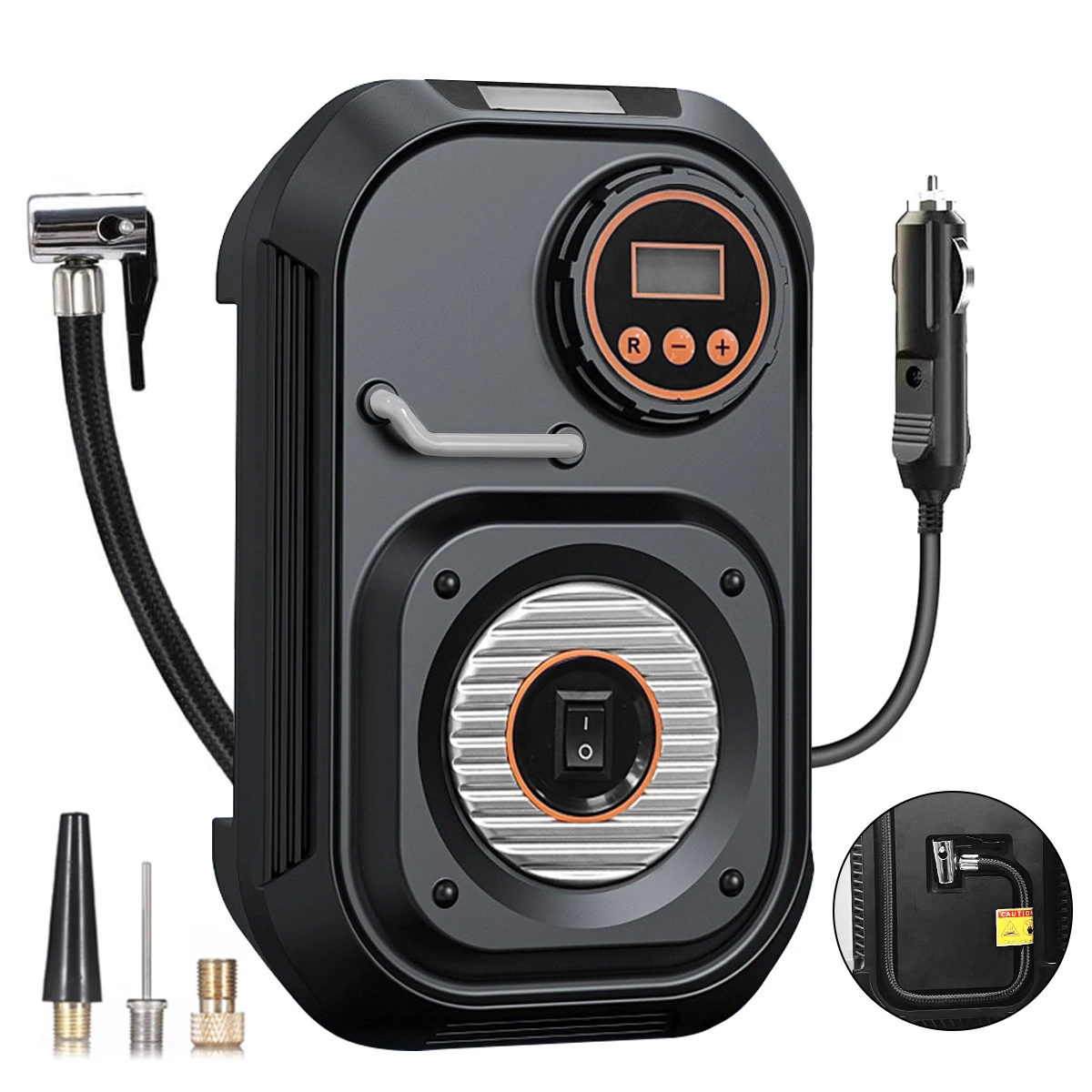 

Прецизионный манометр, проводной автомобильный воздушный компрессор — портативный мотоциклетный насос с функцией автоматической остановки