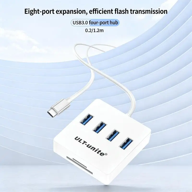 

Многопортовая док-станция расширения USB Type C — USB3.0 с 4-портовыми встроенными устройствами считывания карт, двойными 3,5