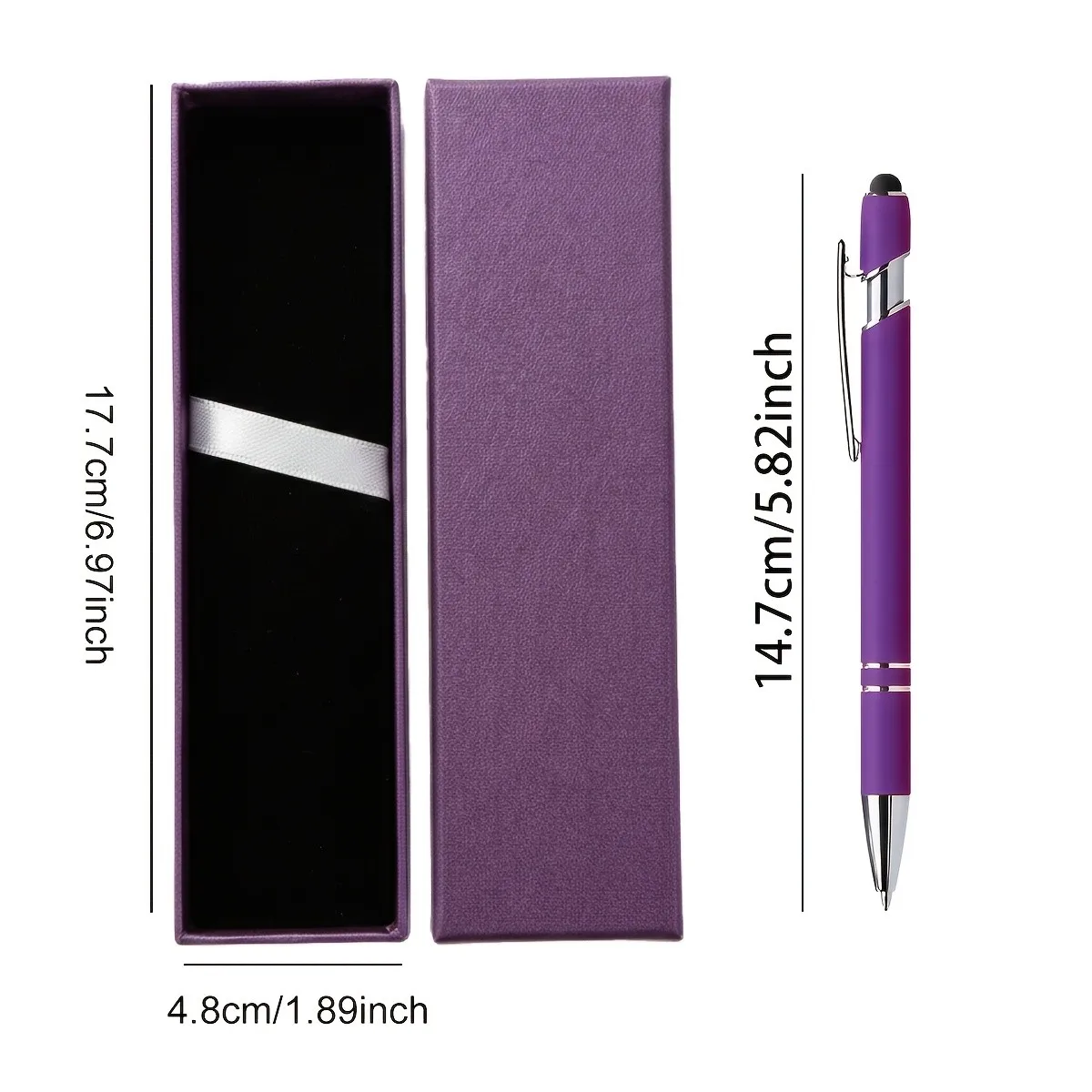 Gravierter Kugelschreiber mit personalisiertem Namen, 2-in-1-Metallstift mit exquisiter Geschenkbox, geeignet für den professionellen Geschäftsgebrauch – Detail 1