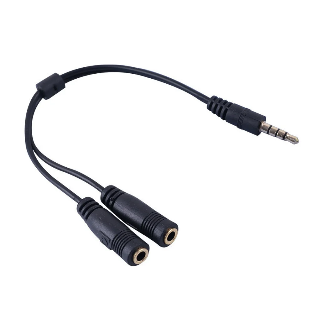 

3.5Mm Headphone Plug To 2 Rca Audio Cable Stereo Adapter For Digital Devices Slim Connector Black Copper Wire Durable