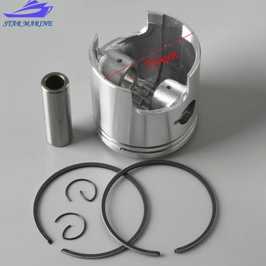 12110-96300 ,12110-96353 Piston Set STD 71MM For Suzuki Outboard Motor 2T DT20 DT25 DT30 30HP 12110-96350 Piston Ring