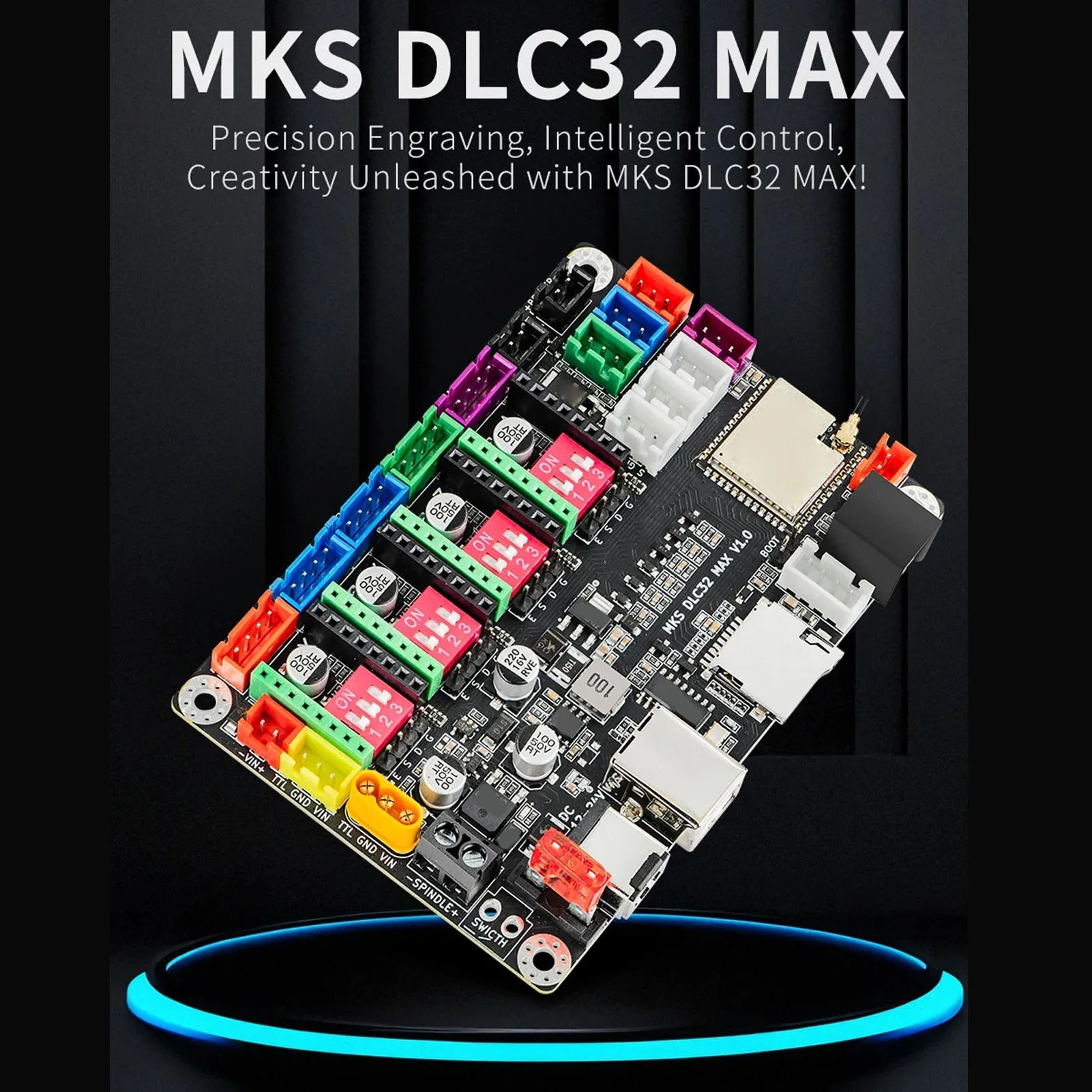 

CNC 4 Axes Controller Board Engraving Machine Motherboard 32 Bit Expansion Board DC12-24V 10A Engraving Machine Expansion Board