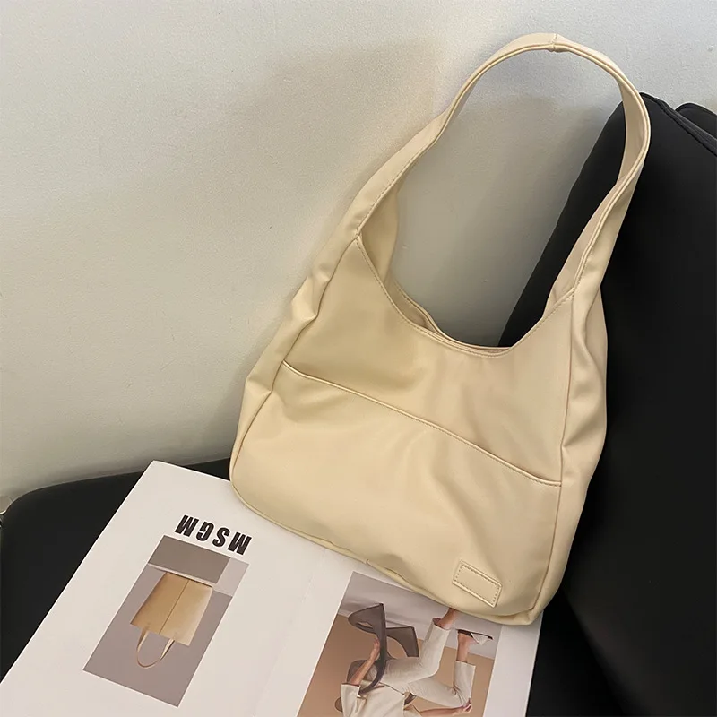 Large Capacity Tote Bag Women\'s New Trendy Shoulder Bag Simple and Versatile Commuter Bag Fashion Trendy Student Classroom Bag