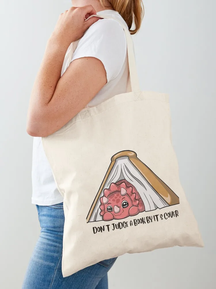 

Don't Judge The Book By It's Cover Tote Bag canvas shopping bag Customizable tote bag reusable shopping Beach